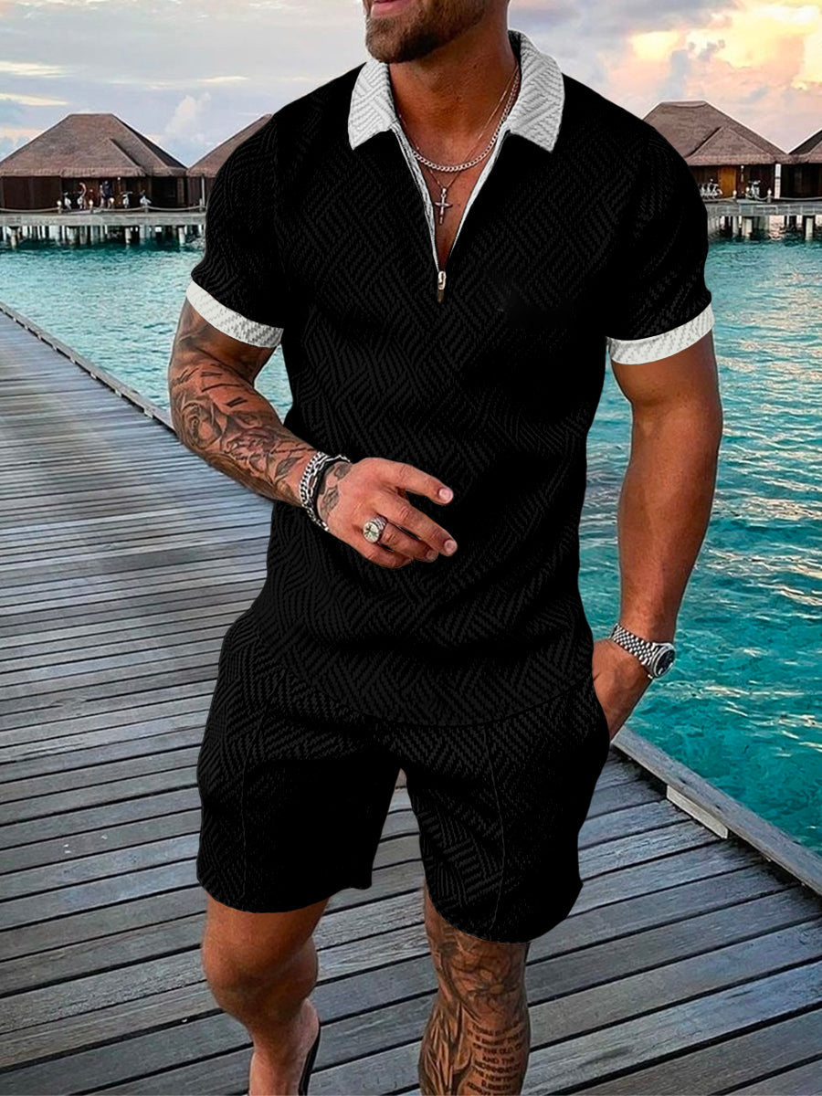 Ethan - Night Walker Polo Shirt And Shorts Co-Ord