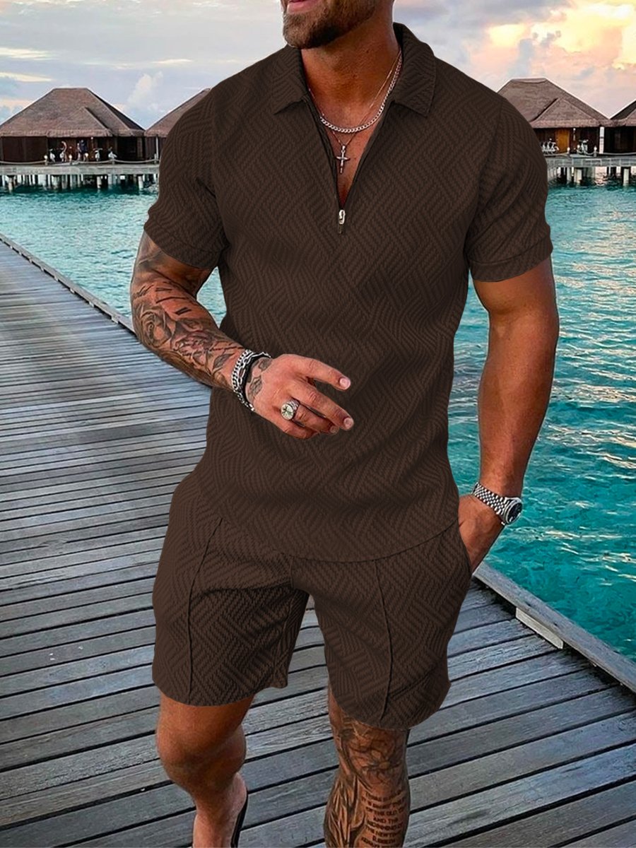 Ethan - Traveler's Polo Shirt And Shorts Co-Ord
