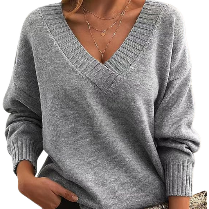 Carry - Detailed V-Neck Sweater