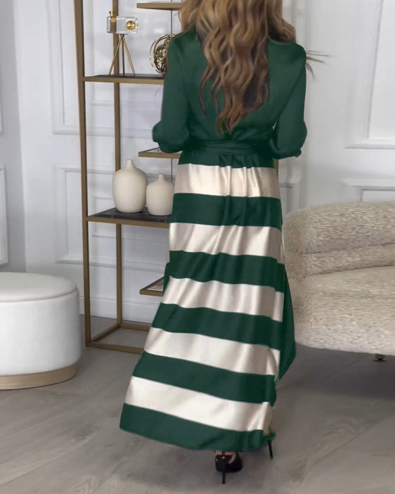 ARIELLE | STRIPED ELEGANCE DRESS