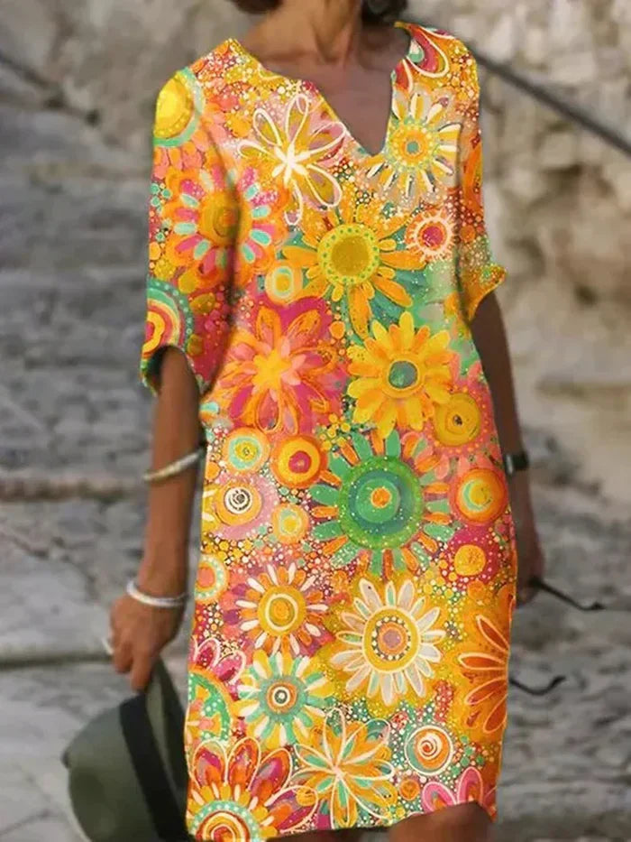 Betha - Colourful Floral Dress