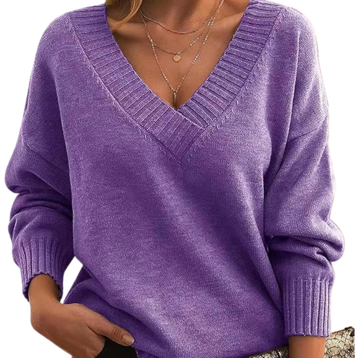 Carry - Detailed V-Neck Sweater