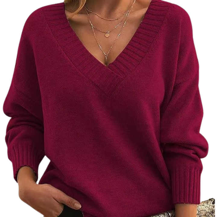 Carry - Detailed V-Neck Sweater