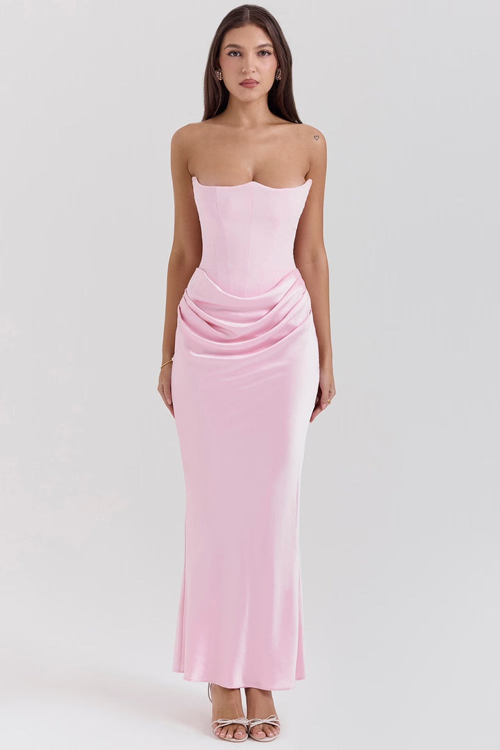 Lina - Elegant Corset Maxi Dress