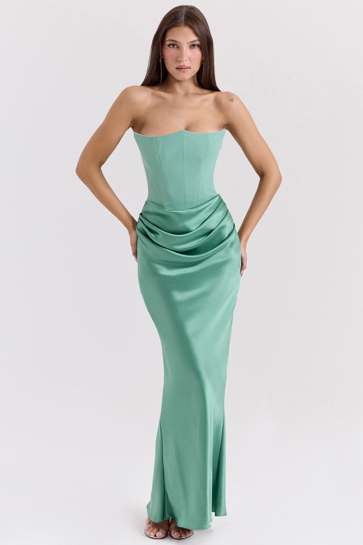 Lina - Elegant Corset Maxi Dress