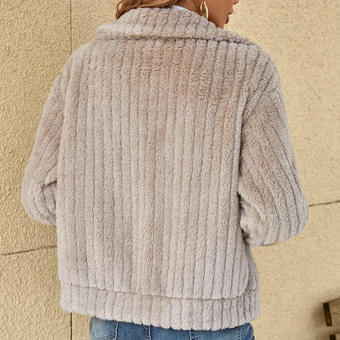 SILVYA - ELEGANT PLUSH CARDIGAN