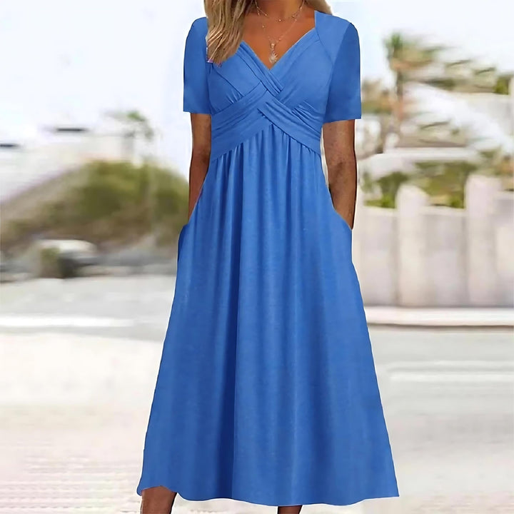 Jamila - Elegant Midi Dress with Tummy Coverage