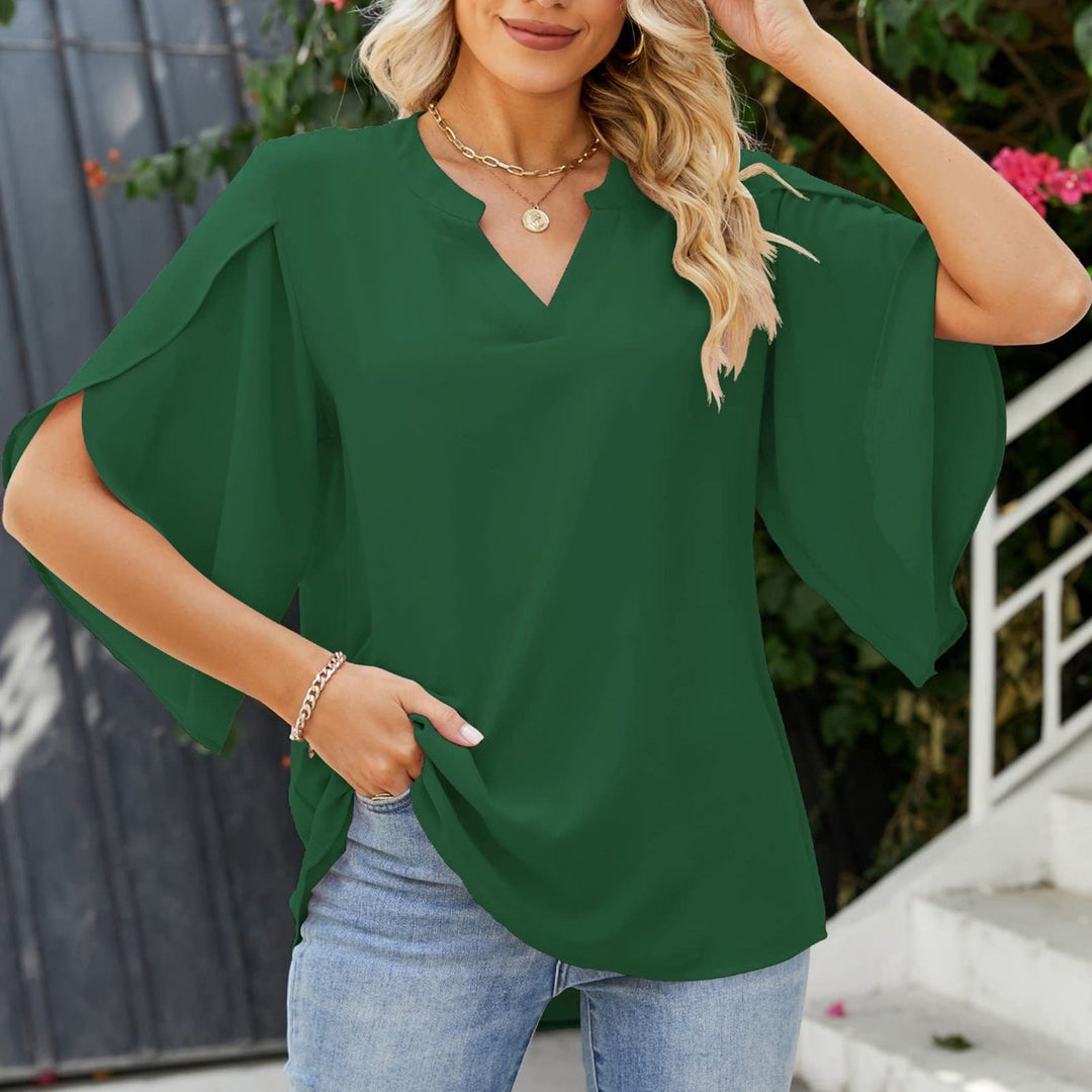 Leni - Elegant V-Neck Top
