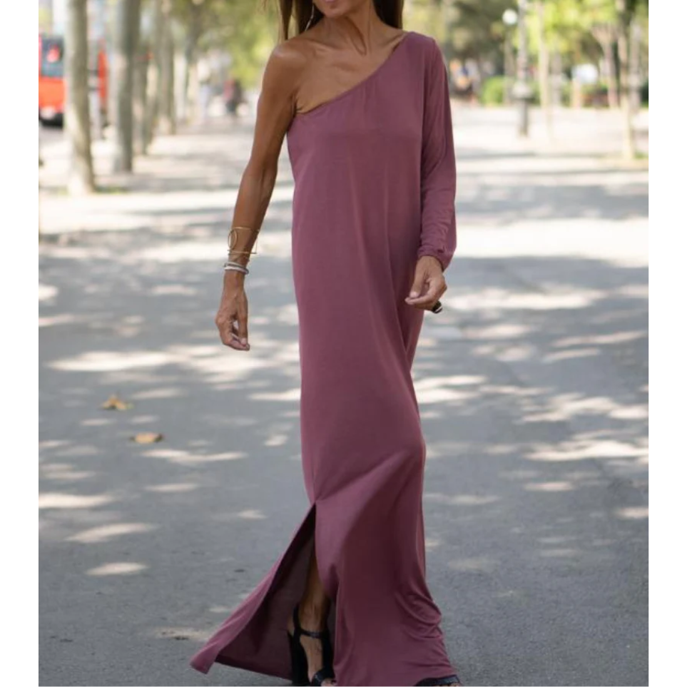 OLIVIA | GRACEFUL ONE-SHOULDER DRESS