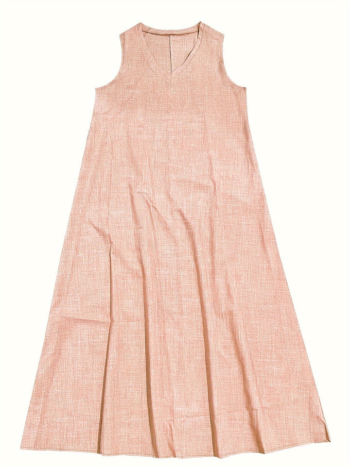 Mia - Classic V-Neck Maxi Dress