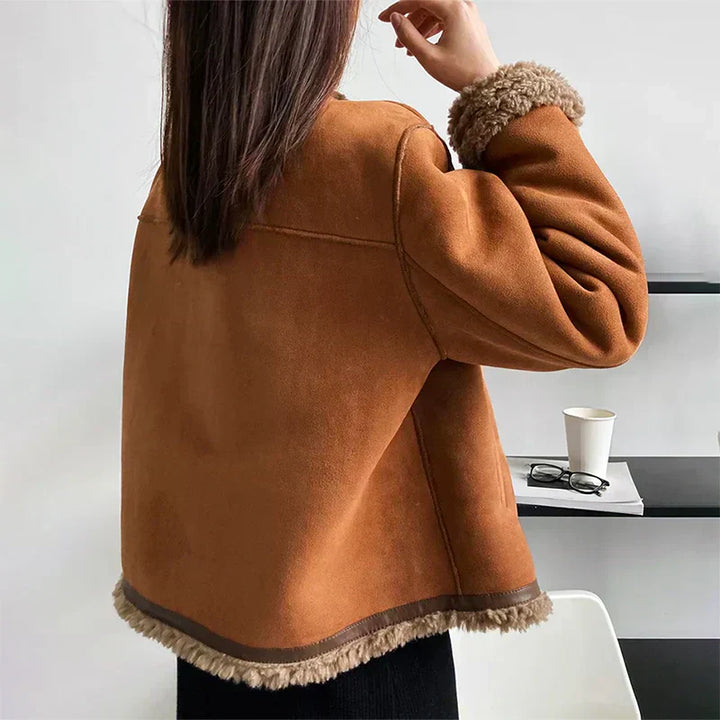 Rose - Sheepskin Button Jacket