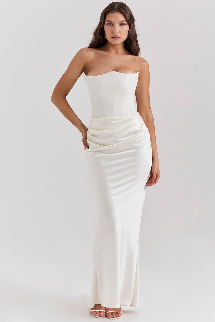 Lina - Elegant Corset Maxi Dress