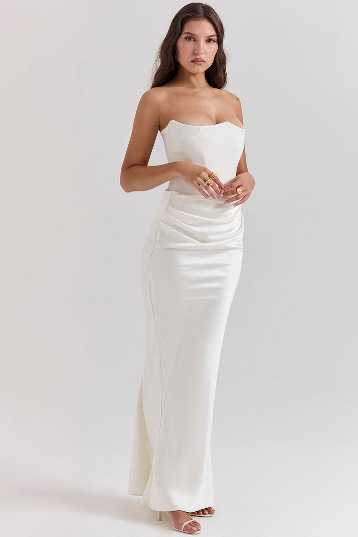 Lina - Elegant Corset Maxi Dress