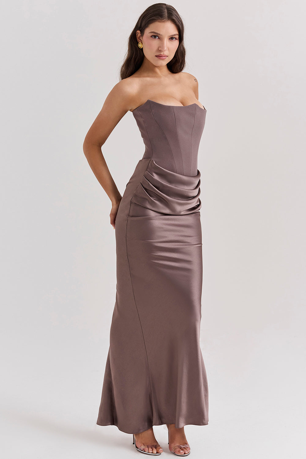 Lina - Elegant Corset Maxi Dress