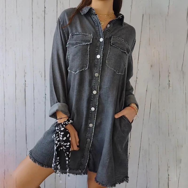 Deandra - Oversized Denim Shirt