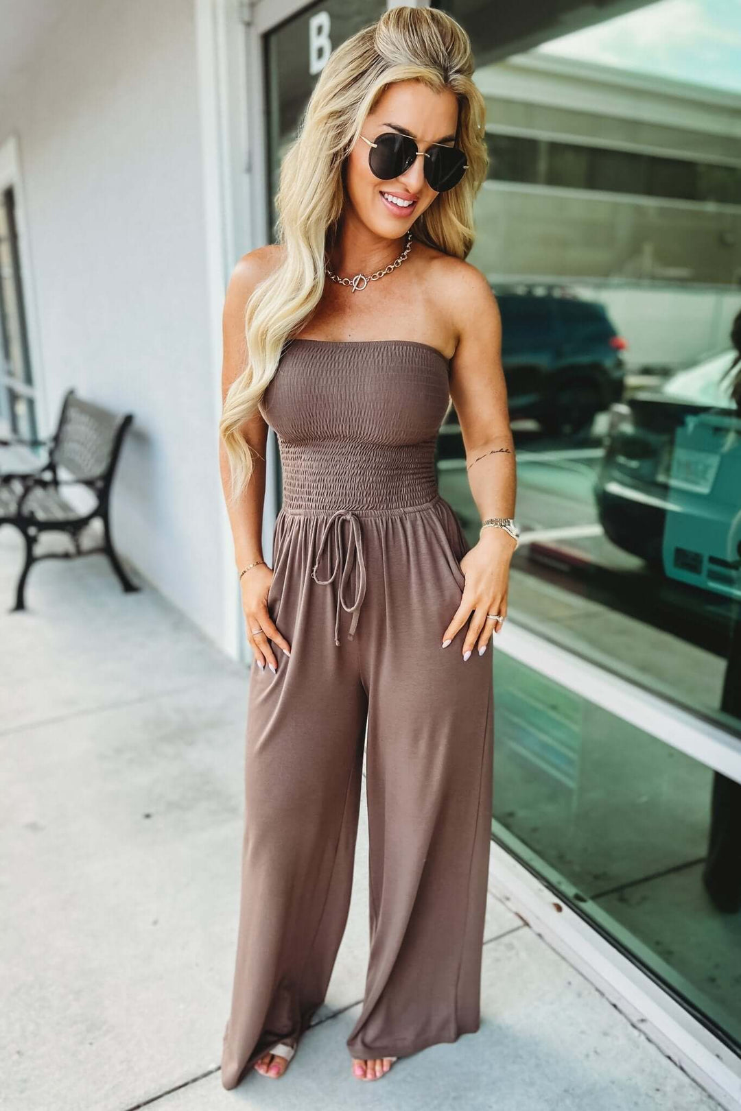 Chrissy - Trendy Off-Shoulder Jumpsuit