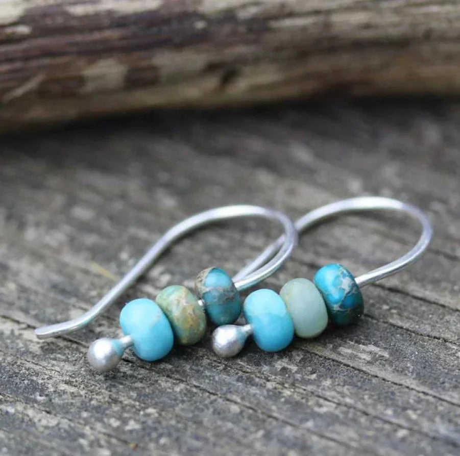 Rebekah – Turquoise Beaded Earrings