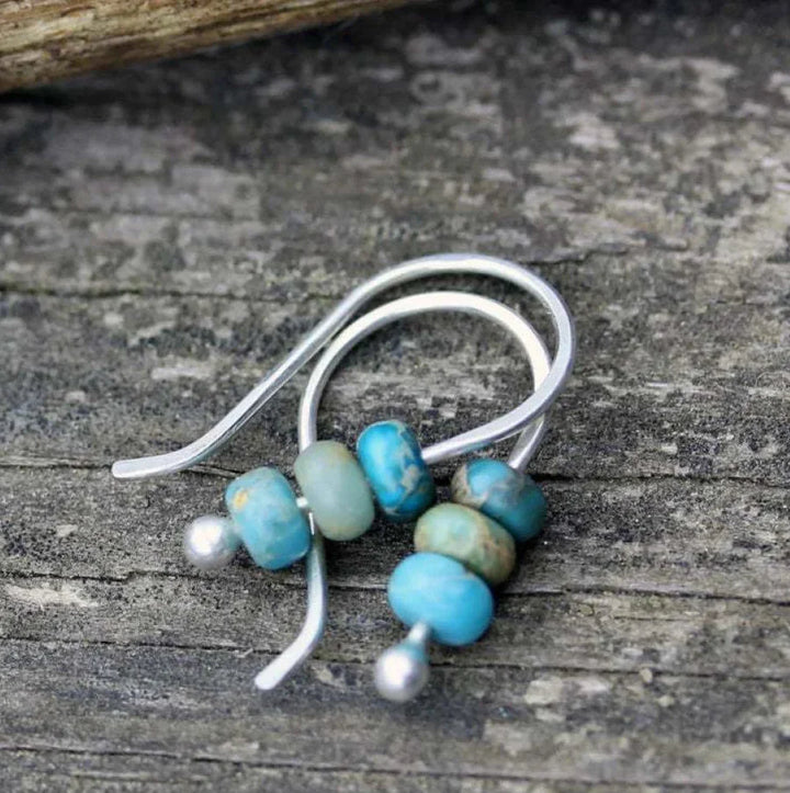 Rebekah – Turquoise Beaded Earrings