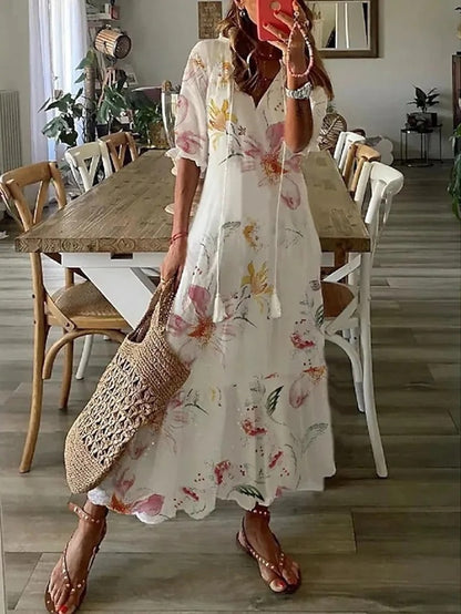 Evan - Elegant Boho Dress with Tummy Coverage