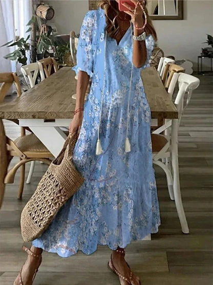 Evan - Elegant Boho Dress with Tummy Coverage