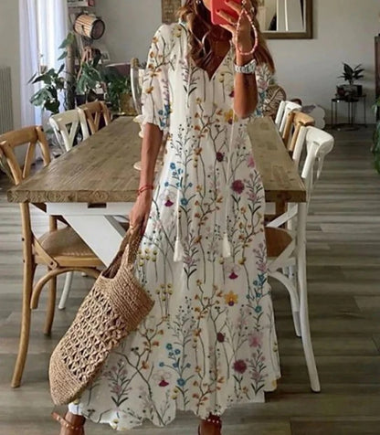 Evan - Elegant Boho Dress with Tummy Coverage