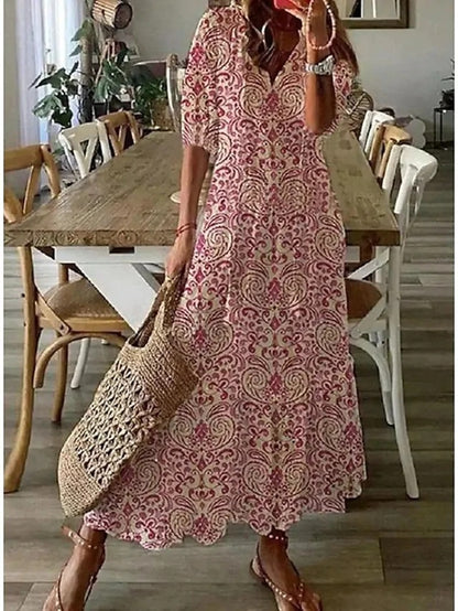 Evan - Elegant Boho Dress with Tummy Coverage