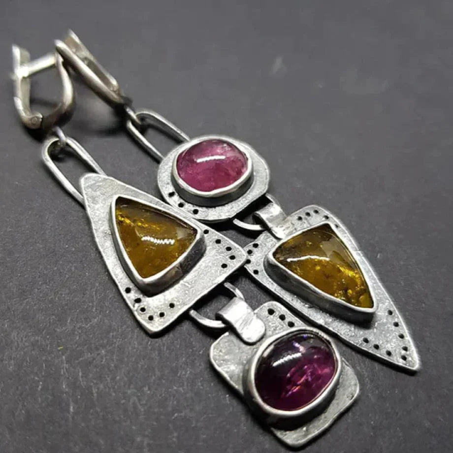 Sabrina – Vintage Triangular Geometric Earrings