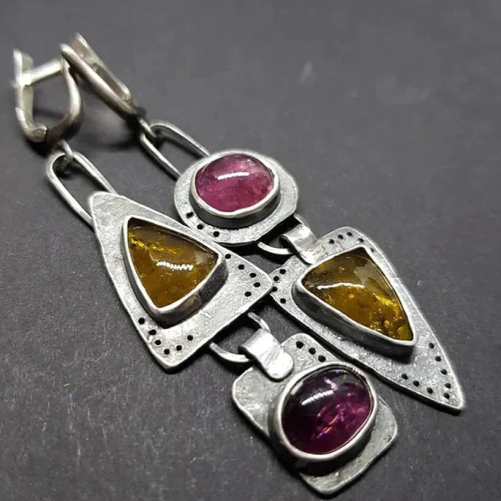 Sabrina – Vintage Triangular Geometric Earrings